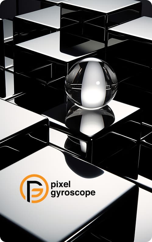 Pixel Gyroscope 3D vizualizacija